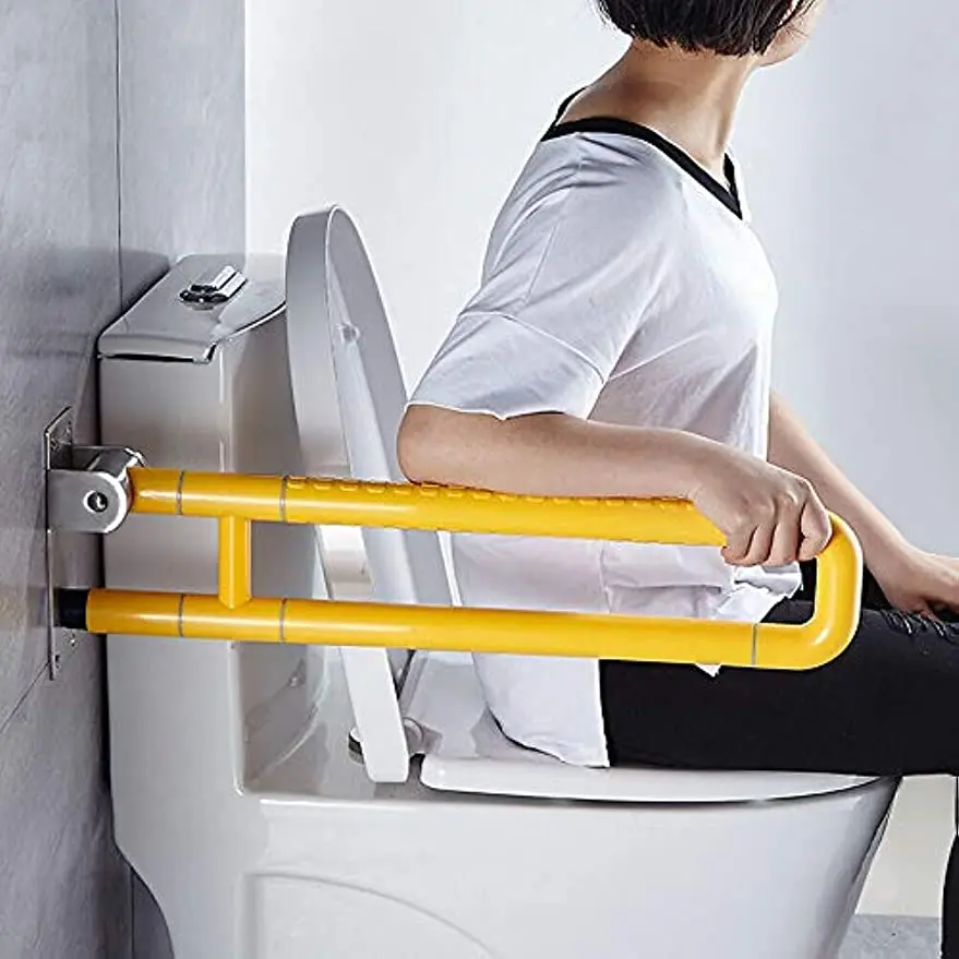 

60cm WC Folding Handle Folding Stand-up aid Toilets Handrail Support