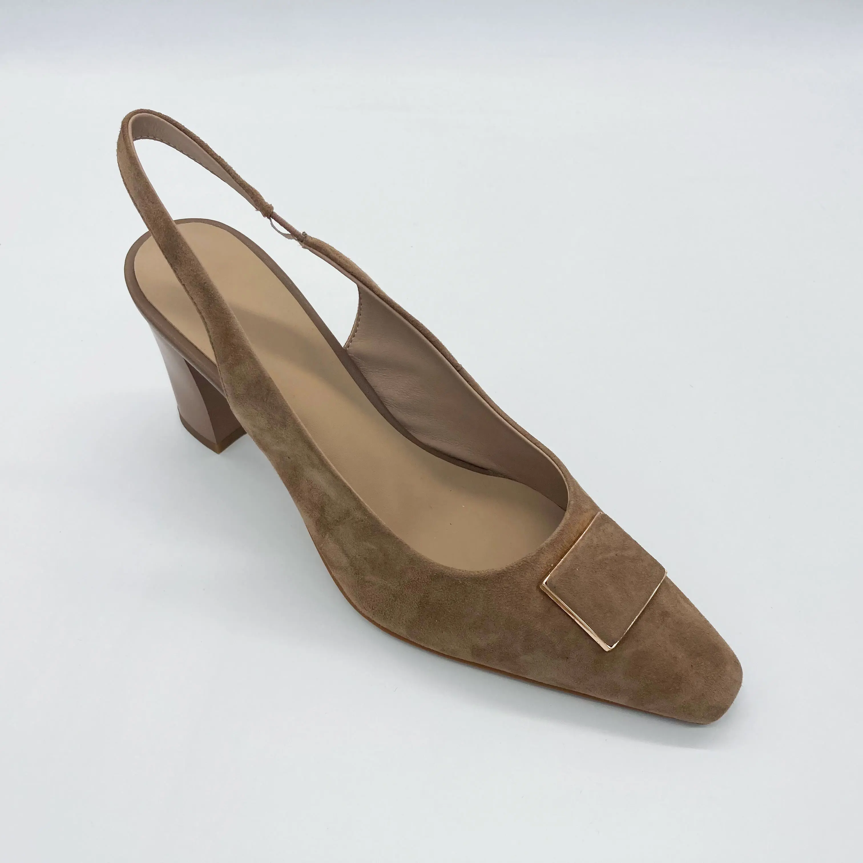 

Women's high heels in spring and summer Leather women's shoes 2022 new women's shoes Party Metal buckle