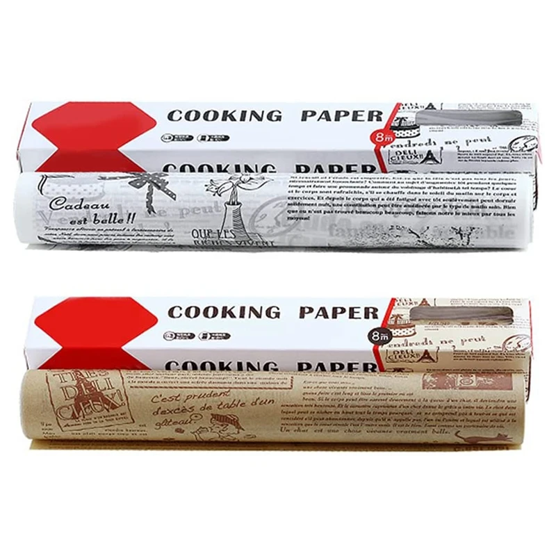 

High Temperature Resistant, Waterproof And Greaseproof Baking Paper,Non-Stick Baking Paper Roll For Air Fryer(30Cm X 8M)