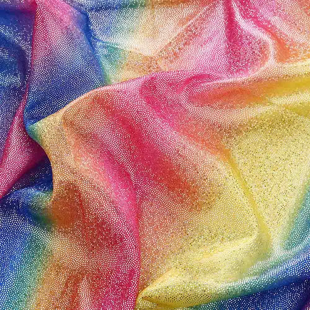 

100X150CM Iridescent Laser Tablecloth Knitted Fabric Shining Hot Stamping Dot For Costumes Wedding Mermaid Birthday Party Decor