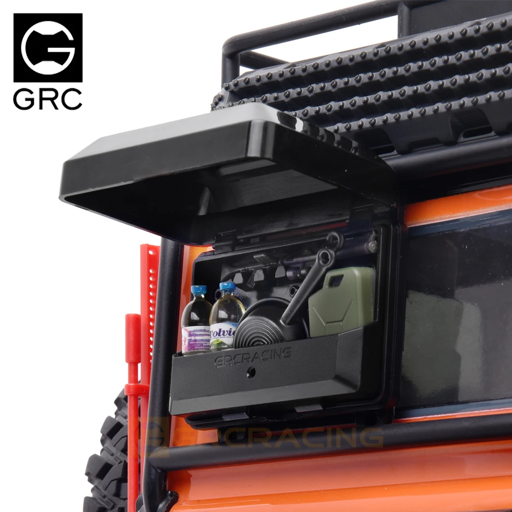 GRC universal side window schoolbag / toolbox is applicable to 1/10 RC trx4 trx6 scx10 simulated modified luggage compartment enlarge