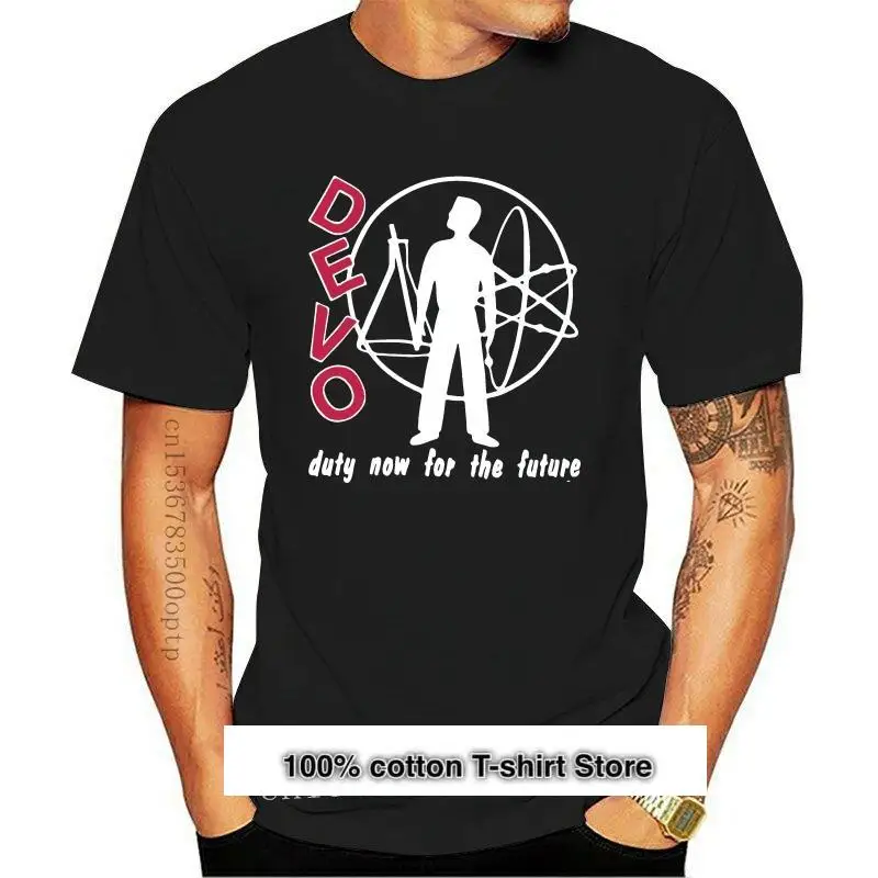 

DEVO-camiseta negra с изображением будущего, Электронная рубашка POP de 2021