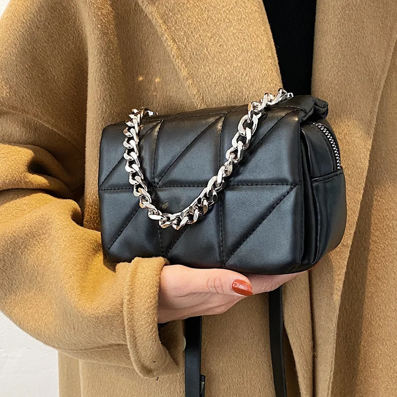 

Latest style Bags for Women 2021PU Leather Casual brand Shoulder Bags Chains Totes Bag All-match High Quality Easy Matching