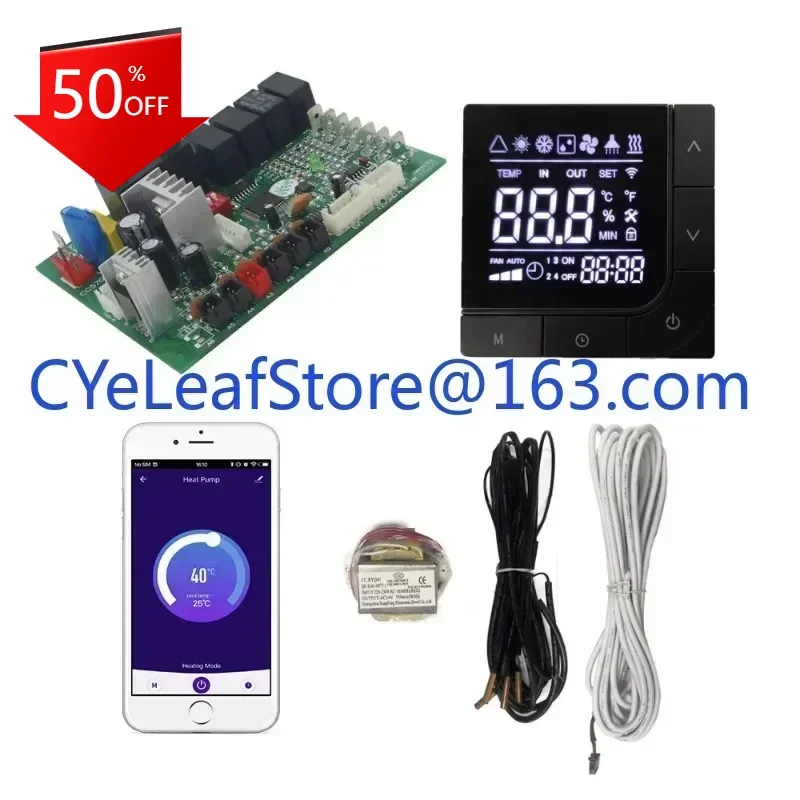 

PCBA Источник воздуха Источник воды Водонагреватель Тепловой насос Контроллер Плата управления Wi-Fi Tuya Тепловий насос CC570N