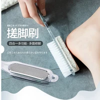 professional foot care pedicure tools set stainless brush foot rasp steel dead skin remover clean toenail all sides care 4 in 1