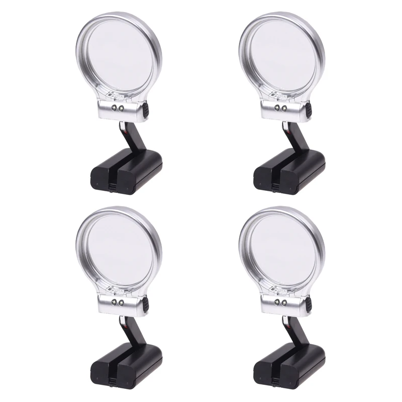 

TOP 4Pcs Magnifying Glass 3X Skilled Hand Magnifier Folding Magnifying Glass