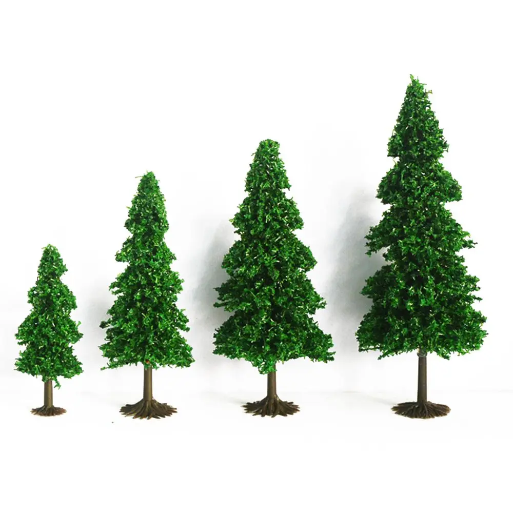 

10PCS plastic Pine Trees HO Scale Cedar Landscape Miniature Train Railroad Layout Stereoscopic DIY Window Christmas Decoration