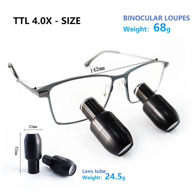 BURITE Новое поступление 456 металлические линзы с ключером TTL Лупы 4 0X Индивидуальные