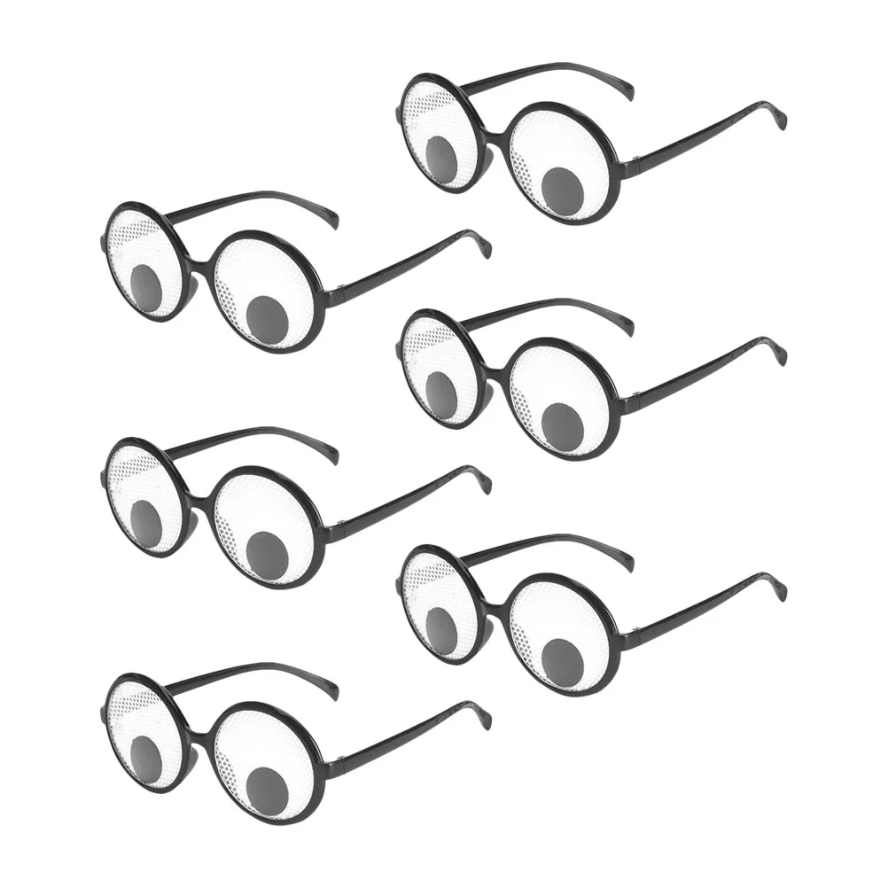 6 шт. очки в круглой оправе маскировка Googly забавная вечеринка креативная одежда