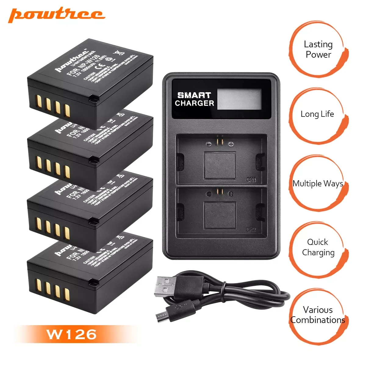 

NP-W126s CP-W126 Camera Battery for Fujifilm X-A1 X-A2 X-E1 X-E2 X-Pro1 X-T10 X-T20 X-T2 X-M1 X-T3 HS30EXR HS33EXR XPRO1