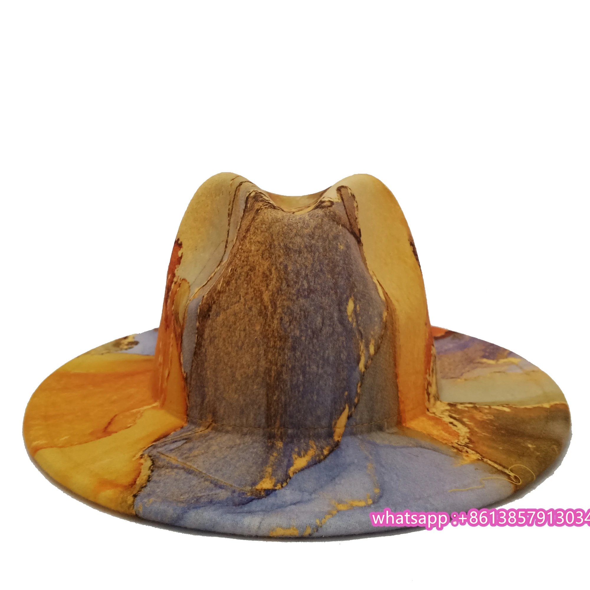 Головные уборы шляпы окрашенные в галстук fedoras для женщин и мужчин Весенняя