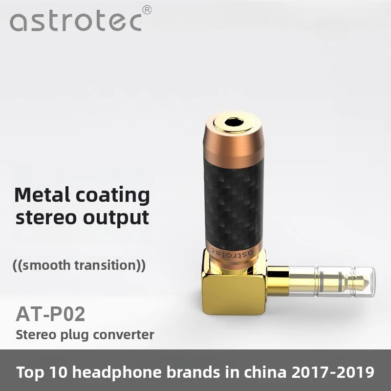 Фото Адаптер для наушников Astrotec 3,5 мм/4,4 мм на 2,5 мм с позолоченным покрытием, металлический конвертер для аудио-наушников Hi-Fi №2