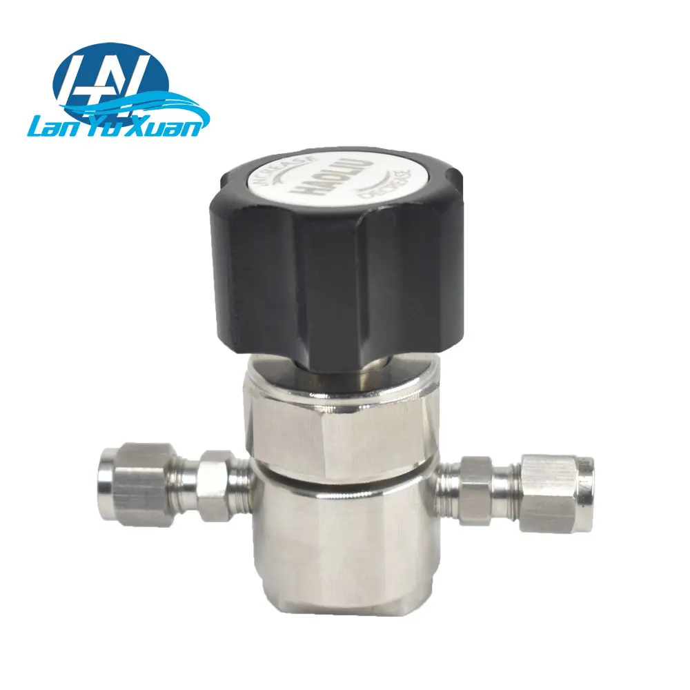 

stainless steel ferrule type straight through quick mounted manual gas diaphragm valve