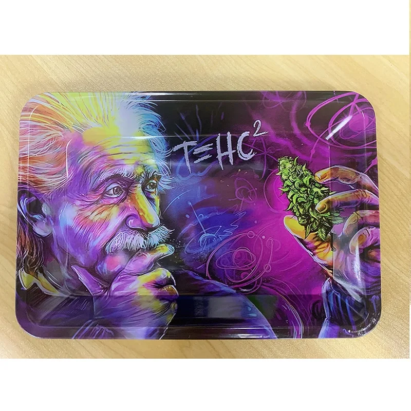 

10PCS Weed Rolling Tray Metal Cigarette Smoking Rolling Tray Herb Tobacco Tinplate Plate Discs Smoke Cigarette Paper Tray