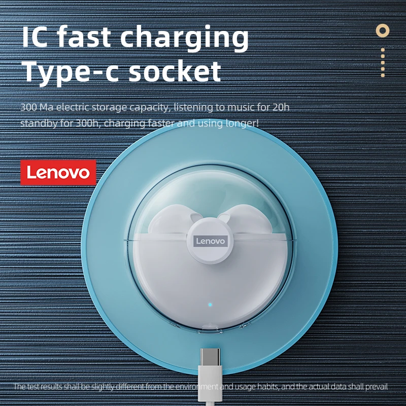 TWS-наушники Lenovo LP80 с сенсорным управлением и поддержкой Bluetooth