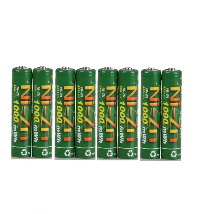 

NEW 8 Pcs/lot 1.6v nizn aaa 1000mWh rechargeable battery 1.5v rechargeable battery