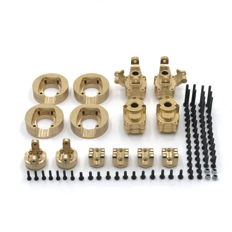 

Metal Upgrade Counterweight Steering Cup Tie Rod Holder Rear Cup Brass 5 Piece Set For YK4102 YK4103 YK4082 1/10 RC Car Parts