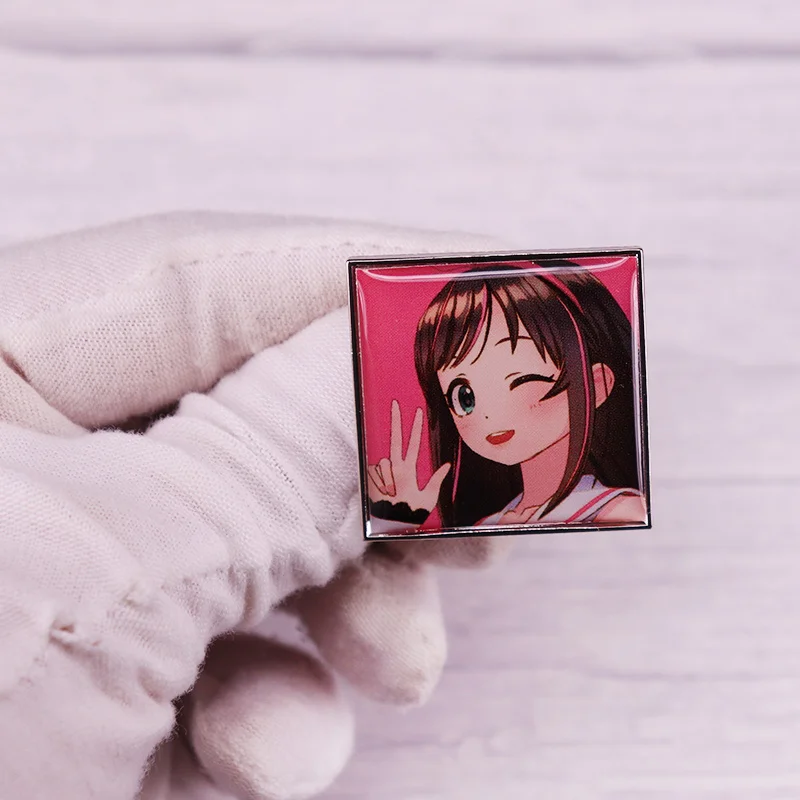 Эмалированная Заколка-значок с V-образным знаком для девочек