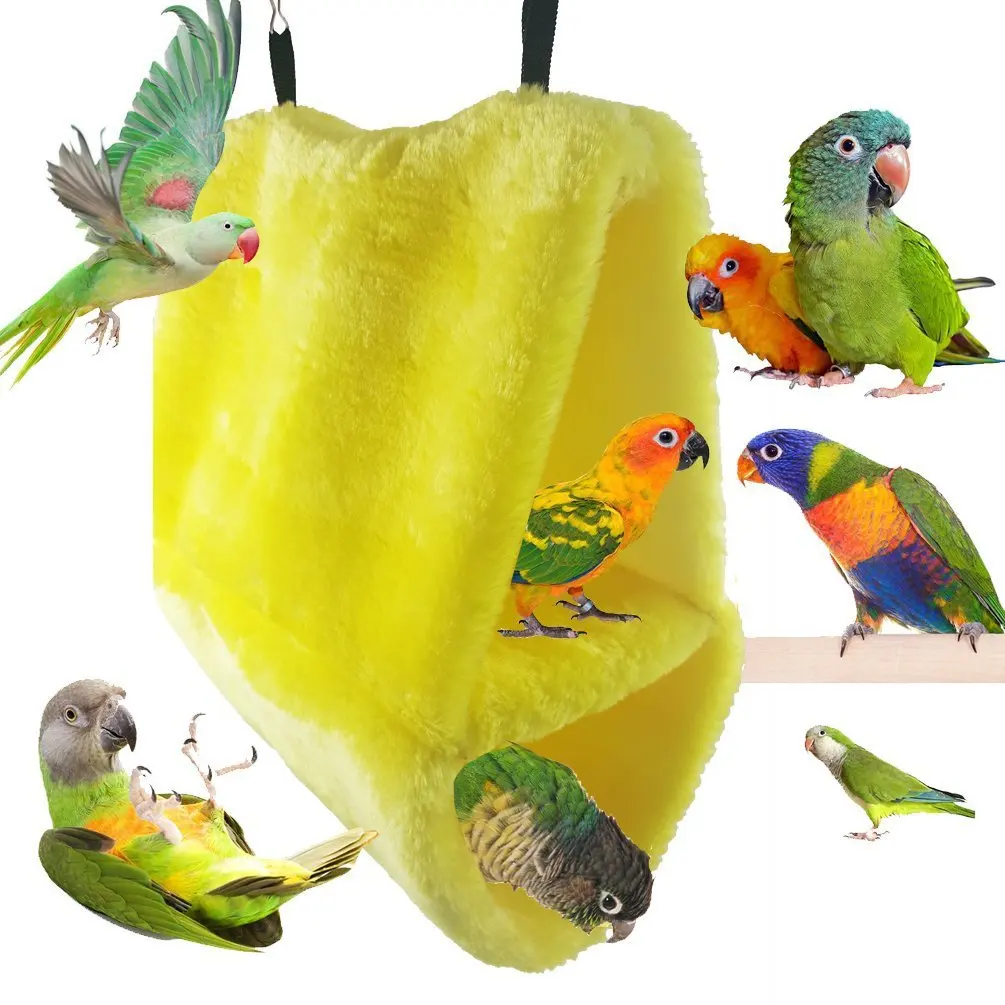 

For large cages Double flannel bird nest Parrot nest Warm cotton pet nest Cotton hammock bird cage decoration bird cage cover