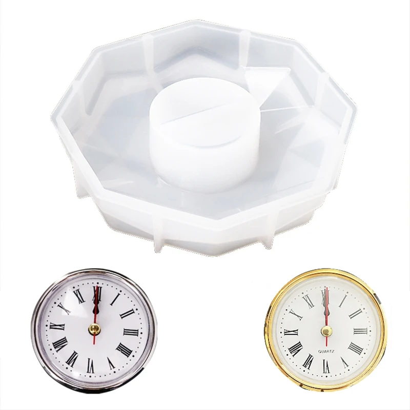 

Силиконовая форма R3MC из смолы с часами «сделай сам», шестиугольные украшения для часов, настенная подвесная форма