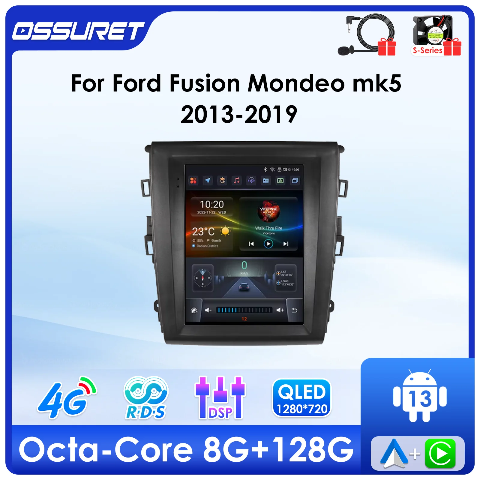 9 7 &quotAndroid 13 авторадио для Ford Fusion Mondeo mk5 2013-2019 мультимедийная автомобильная