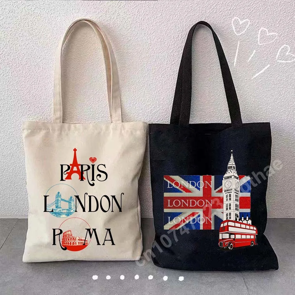 

Women Shoulder Bag London England Flag United Kingdom Bridge Phone Print Double Sided Fashion Shopping Totes Bag Casual Handbags