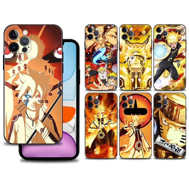 

Phone Case for iPhone 11 13 12 pro max 13mini XR X XSmax 8 7 6 6s 12mini 5 5s Cover Silicone Bumper Naruto Battle
