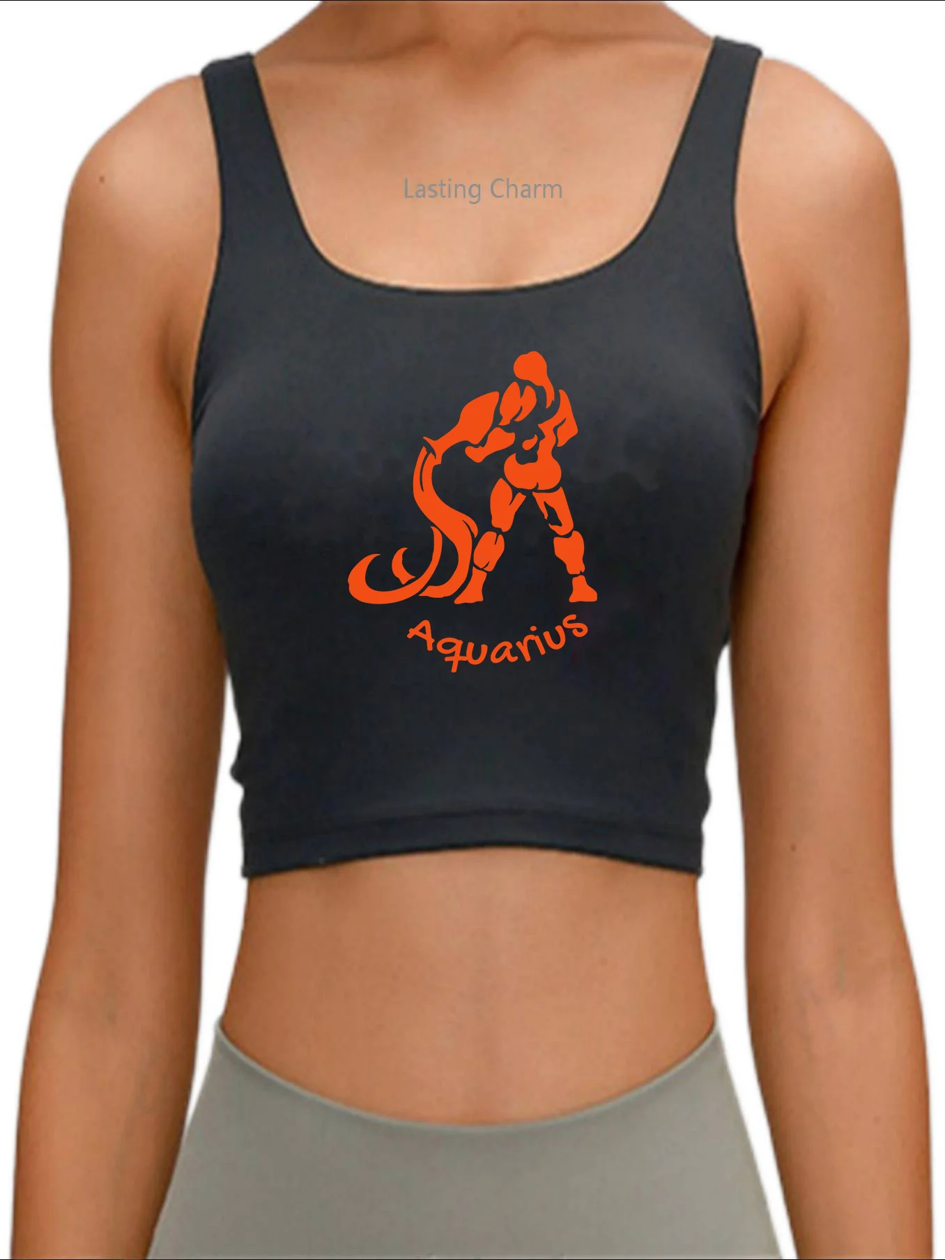 

Aquarius – women's blouse, 12 constellation print vest, sleeveless, slim fit, sports vest, summer