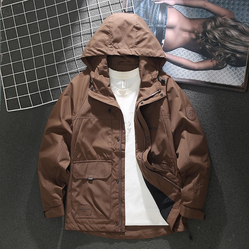 Американская куртка с капюшоном верхняя одежда мужская весенняя новинка 2024