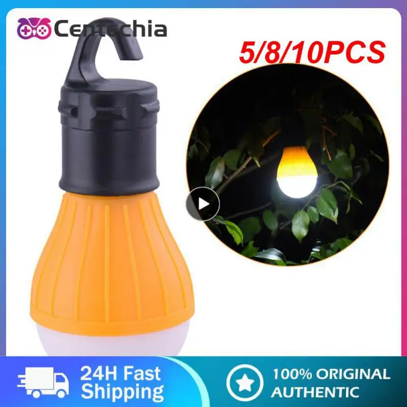 

5/8/10PCS Plastic Lamp Waterproof Mini Outdoor Hook Emergency Lights Portable Led Camping Lighting Light Bulb