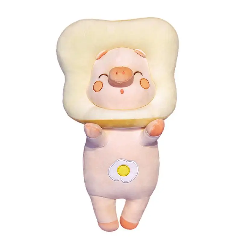 

Cute Toast Bread Piggy Plush Toy Sleeping Soft Pillow Bedside Sofa Cushion Child Dolls Baby Play Versatile Doll Toys