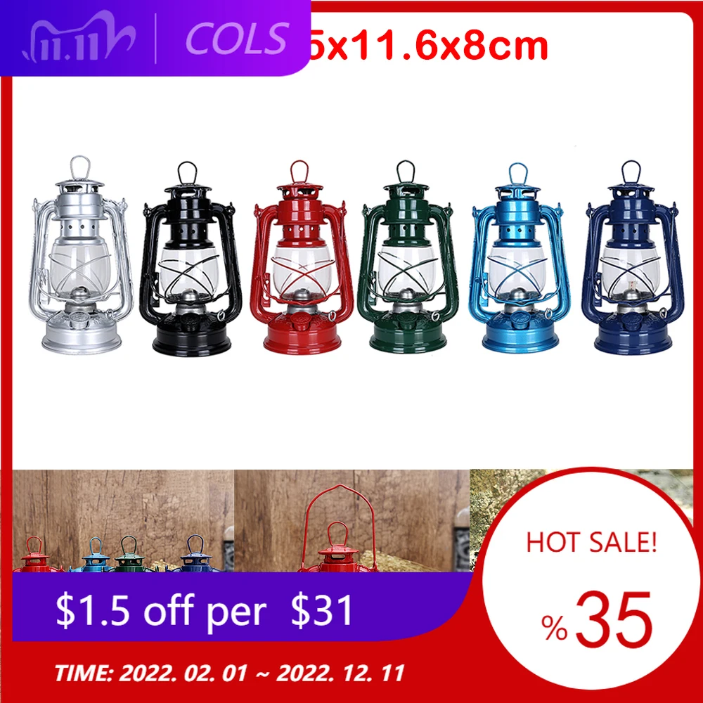 

19/25cm Oil Lamp Retro Outdoor Camping Kerosene Lamp Lantern Mediterranean Style Decor Table Lights Adornment For Camping