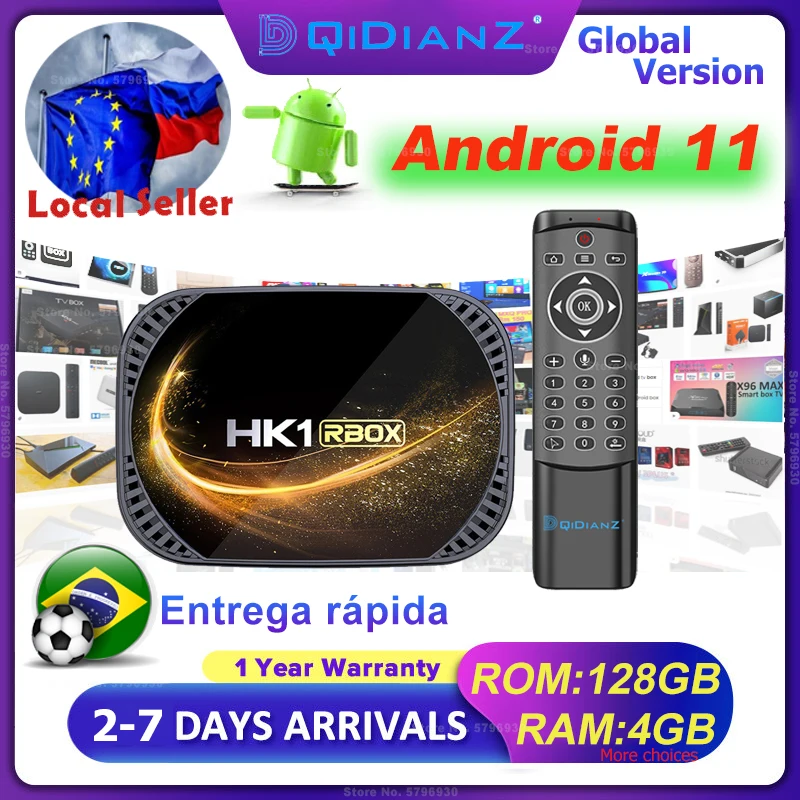 

Приставка Смарт-ТВ HK1 RBOX X4S, Amlogic S905X4, 4 к, 2022 ГБ, Android 11,0