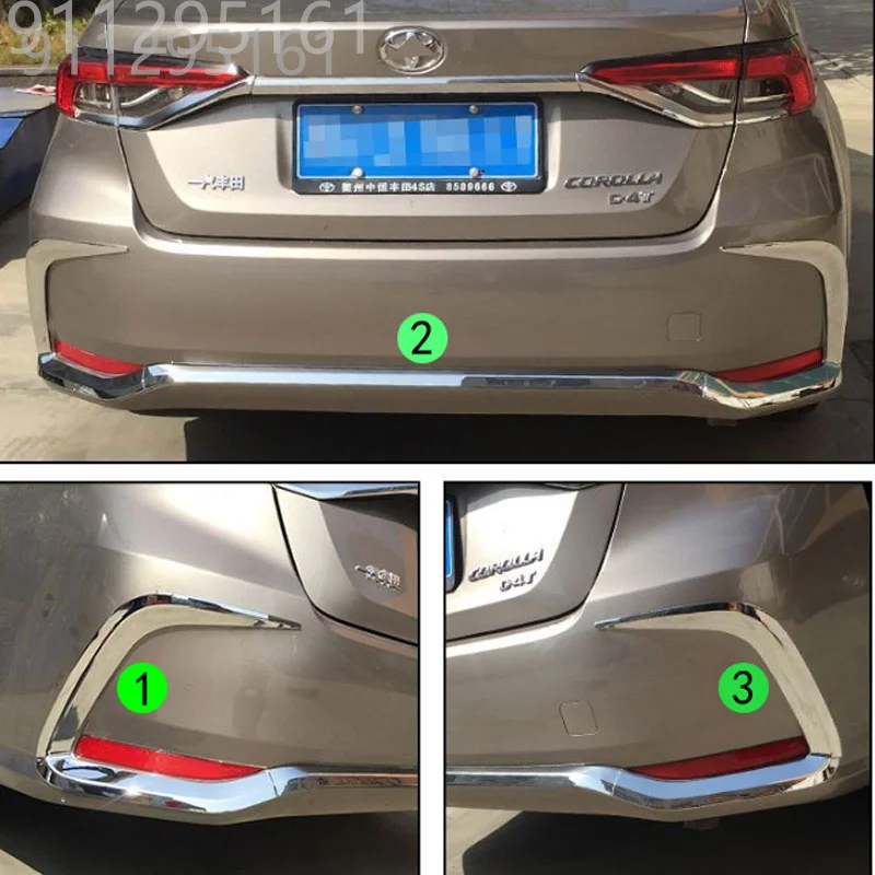 

Для 2019 Toyota Corolla, обшивка заднего бампера, Обшивка багажника, обшивка заднего бампера, яркая полоса