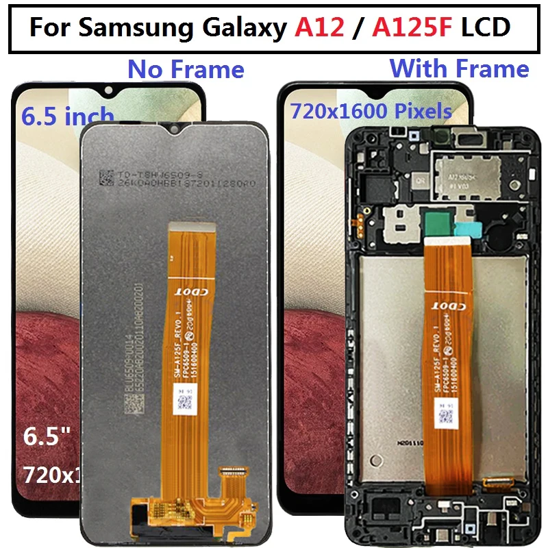 

Original For Samsung Galaxy A12 LCD SM-A12F SM-A12F/DSN LCD Display Touch Screen Digitizer Assembly Replace