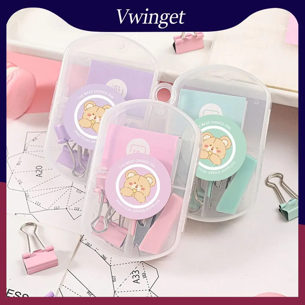 

52g Office Stationery Set Delicate Multifunctional Suit Set Practical Metal Stapler Office Binding Supplies Metal Color Stapler