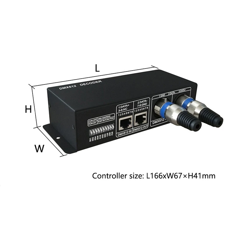 DMX512 DMX декодер светодиодный RGBW 4-канальный Регулятор яркости DC12V 24V с XLR разъемом