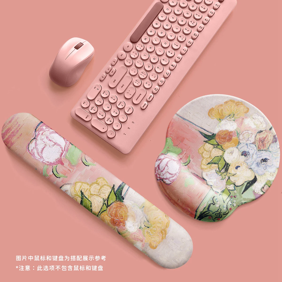 

Mouse Pad with Keyboard Wrist Rest Set Nonslip Silicone Ergonomic Hand Support Mice Mat 3D Mousepad For Office Work Game Laptop
