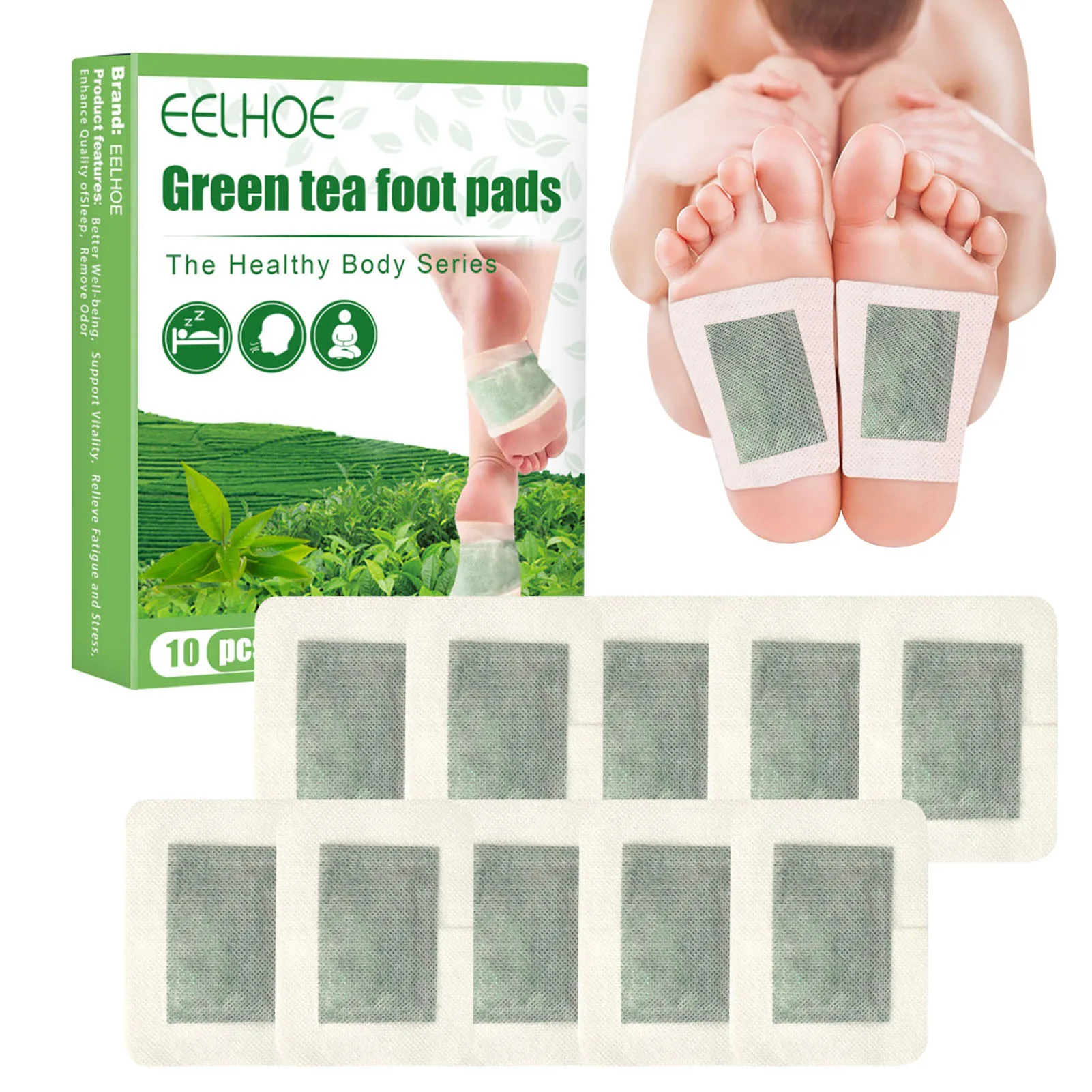 

10Pcs Green Tea Foot Patch Herbal Foot Patch Foot Patch For Foot Care Organic Herbal Foot Patch Foot Patch For Foot Care Sleep