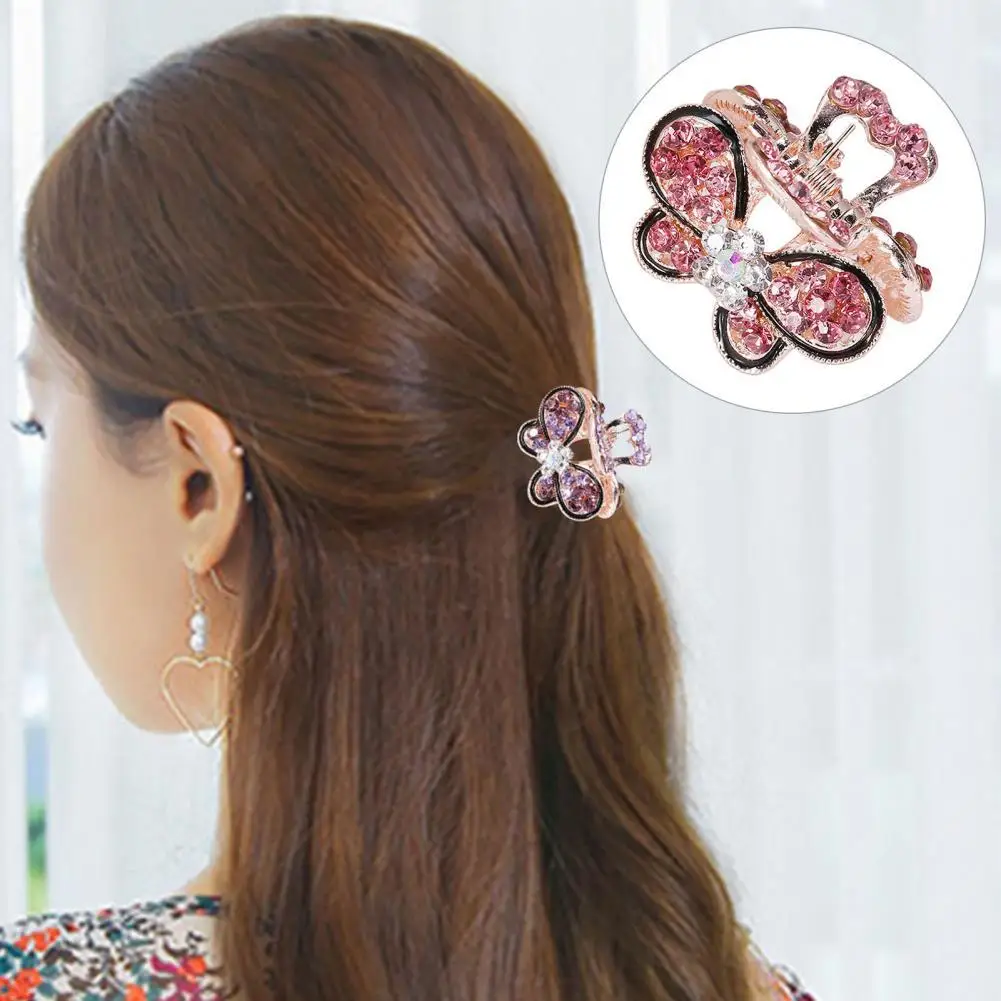

Модный зажим стразы для волос для девочек, зажим для волос в форме бабочек и цветов, детские заколки для волос, аксессуары для волос