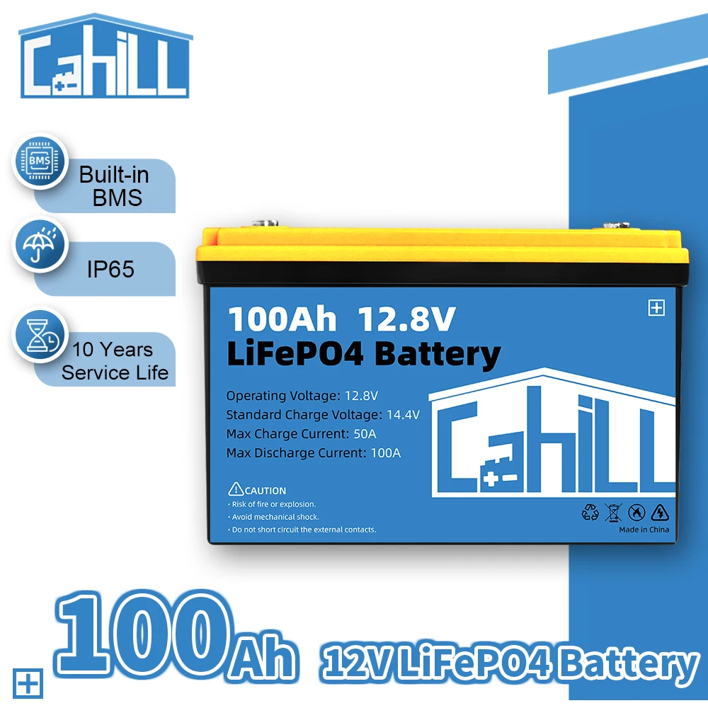 

Grade A LiFePO4 Battery 12V 24V 100Ah 200AH Lithium Iron Phosphate Battery Cells Built-in BMS For RV Boats Campers House Storage