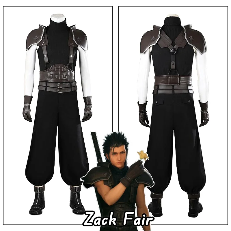 Zack Fair Final Fantasy VII 7 Crisis Core Косплей Костюм для взрослых и мужчин Игры Cos Одежда Обувь