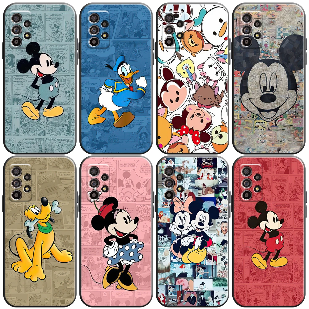 

Disney Mickey Mouse Cartoon Phone Case For Samsung Galaxy A32 4G 5G A51 4G 5G A71 A72 4G 5G Soft Liquid Silicon Silicone Cover