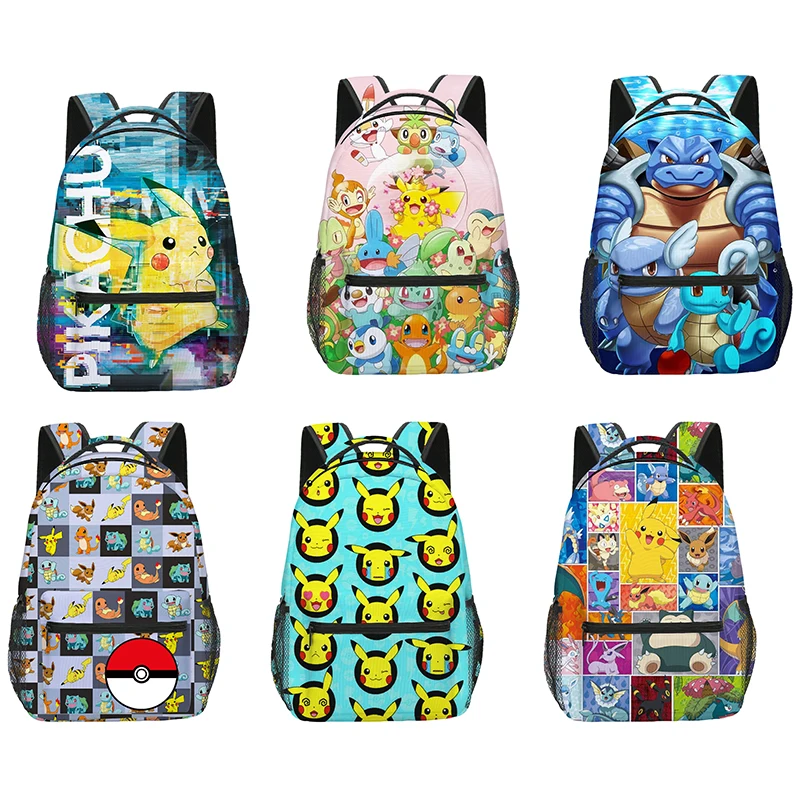 

Большой Вместительный рюкзак для учеников начальной школы Pokemon Pikachu, водонепроницаемая сумка для учеников начальной школы, милый школьный рюкзак с героями мультфильмов
