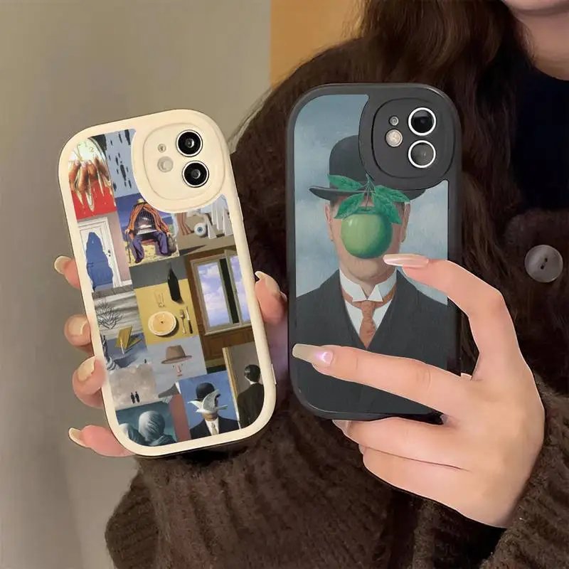 

Rene Magritte Phone Case Hard Leather Phone Case for iPhone 13 12 Mini 11 14 Pro Max Xs X Xr 7 8 Plus 6 6s Se 2022