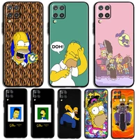 the simpsons animation phone case for samsung a32 a52 a52s a72 a02 a22 a03 a02s a03s a13 a53 a73 a23 a13 lite core black luxury