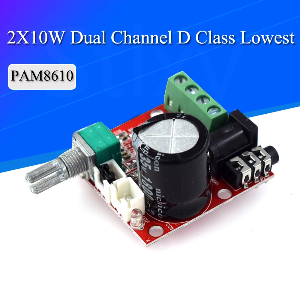 

Stlxy Мини Hi-Fi аудио усилитель плата 2x10 Вт красный