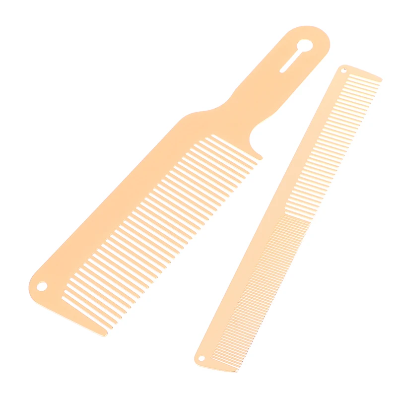 

Мужская бритва из титановой стали, металлическая расческа для стрижки волос, тонкая Расческа с плоским верхом, инструмент для стрижки волос...