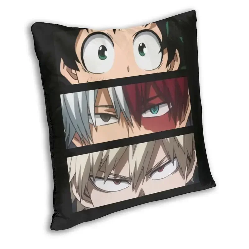 Аниме MHA Deku Todoroki Bakugo Квадратная Наволочка 40x40 См Хлопковая Декоративная Для