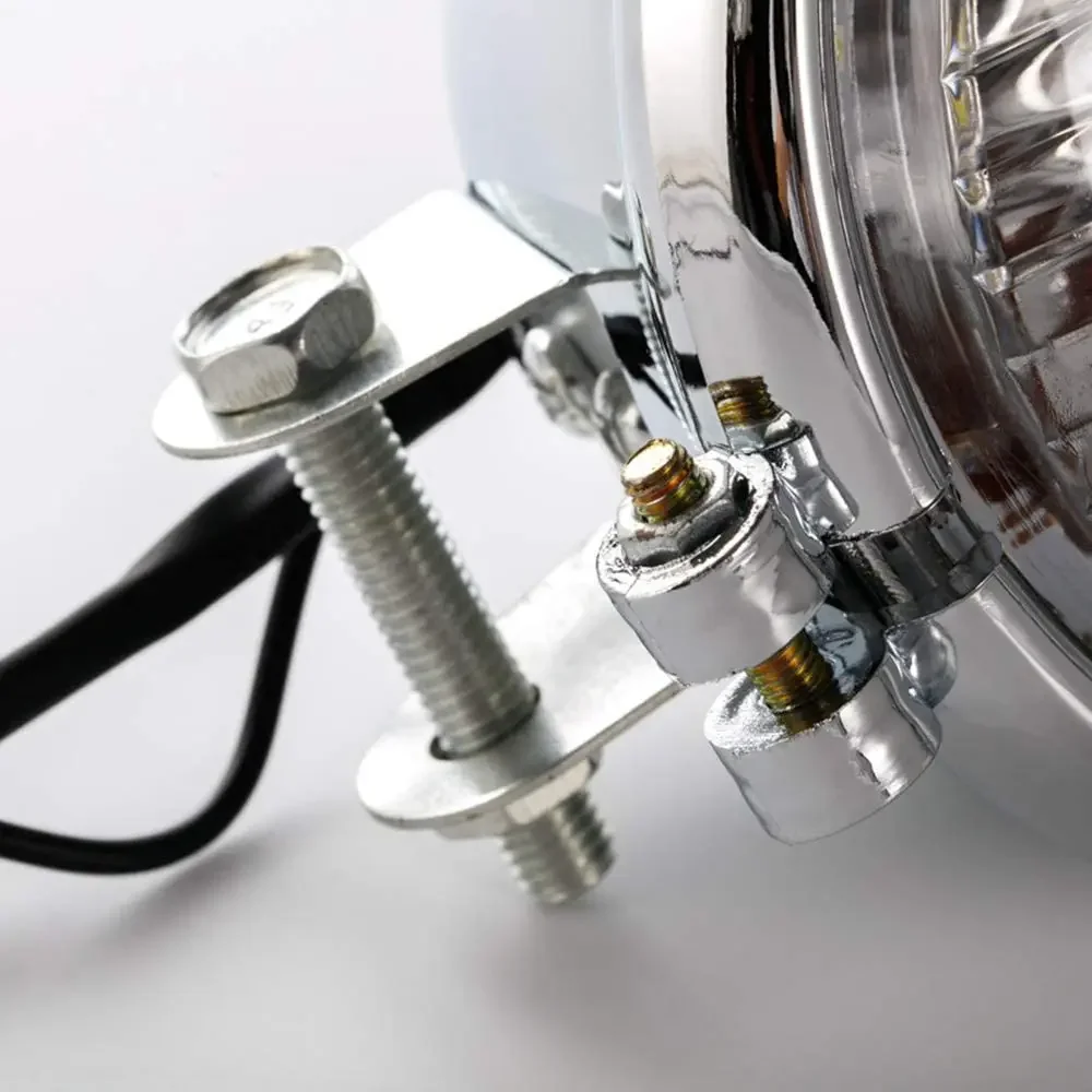 Передняя лампа для мотоцикла искусственная хромированная с ангельскими